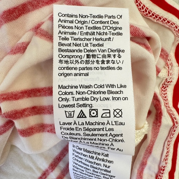 J.Crew Womens ECO Dreamiest LS Henley 2pc. Strip Pajama Set Top Pants Sz. Large - Picture 8 of 15